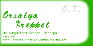 orsolya kreppel business card